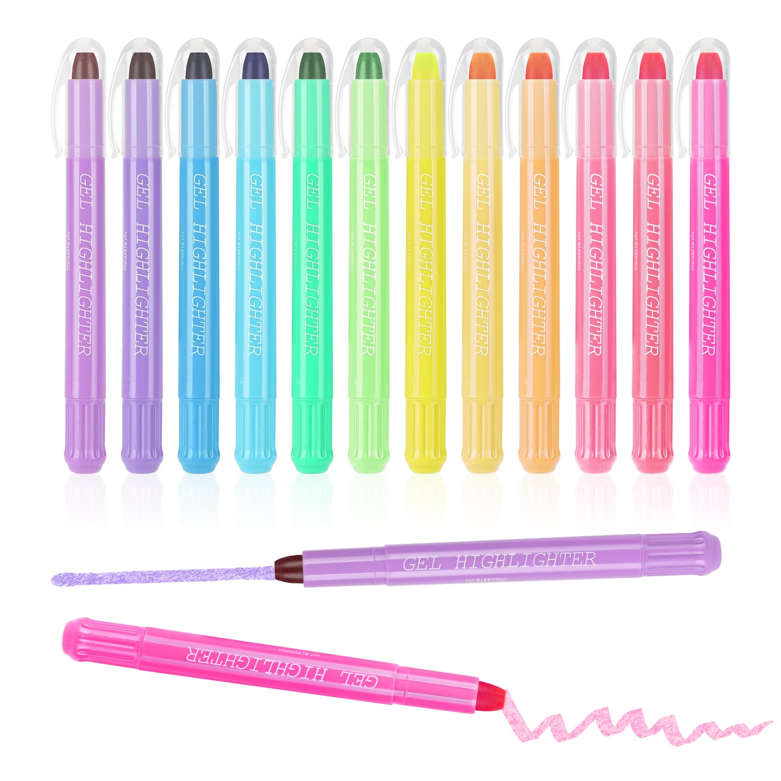  Schwarz Textmarker – Bibel Textmarker in 12 Verschiedenen Farben, Trockenmarker, kein Verlaufen, Bibelmarker für Tabs, 